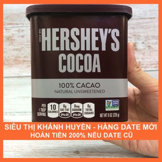 CACAO HERSHEY NGUYÊN CHẤT 100% USA - BỘT CACAO NGUYÊN CHẤT - KHỐI LƯỢNG 226GR