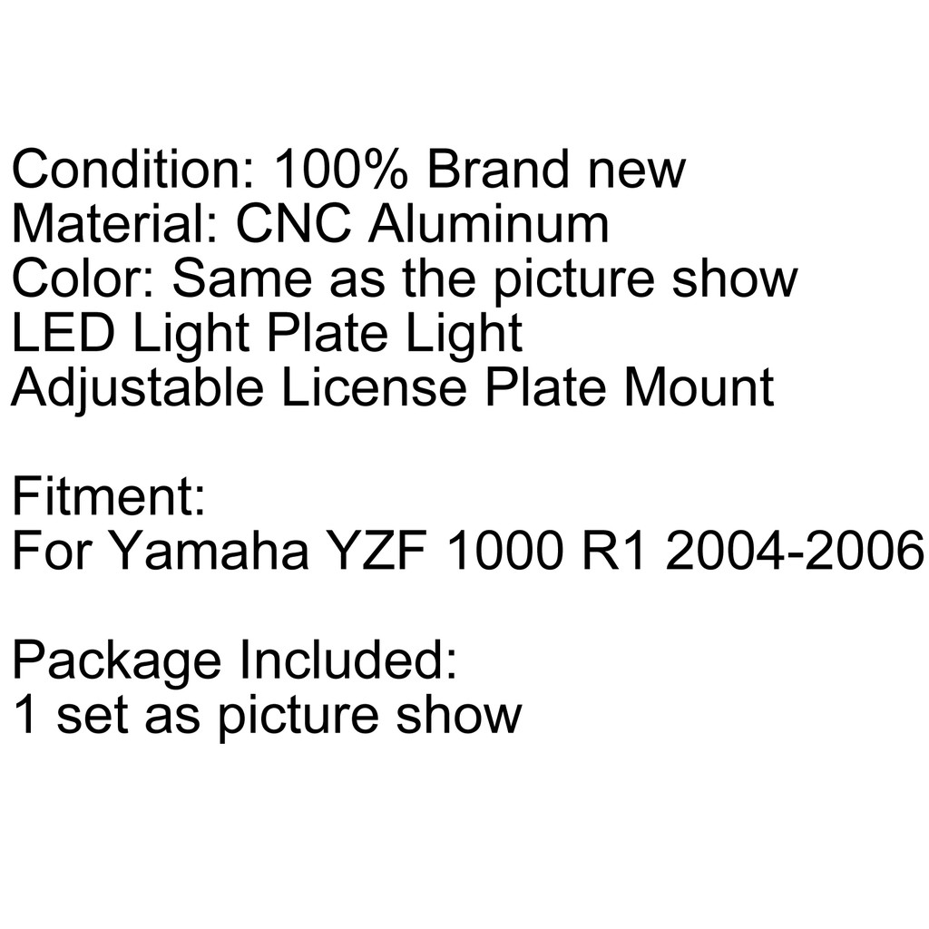 FENDER Giá Đỡ Biển Số Xe for yamaha Yzf1000 R1 04-08