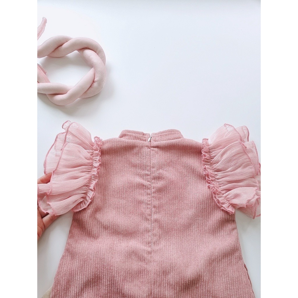 (10-25kg)Set Áo Dài cách tânTay Voan Bèo Hàng Thiết Kế Siêu Đẹp cho bé gái(ảnh thật)