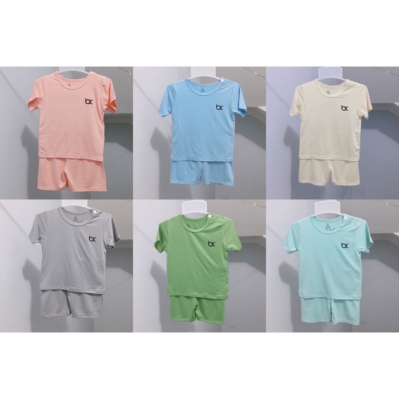 Bộ Đồ Cộc Cài Vai Màu Bexiu Bx - Quần Áo Trẻ Sơ Sinh Thun Cotton Lạnh Mềm Mượt Mát Cho Bé Trai Và Gái Từ 4-19kg