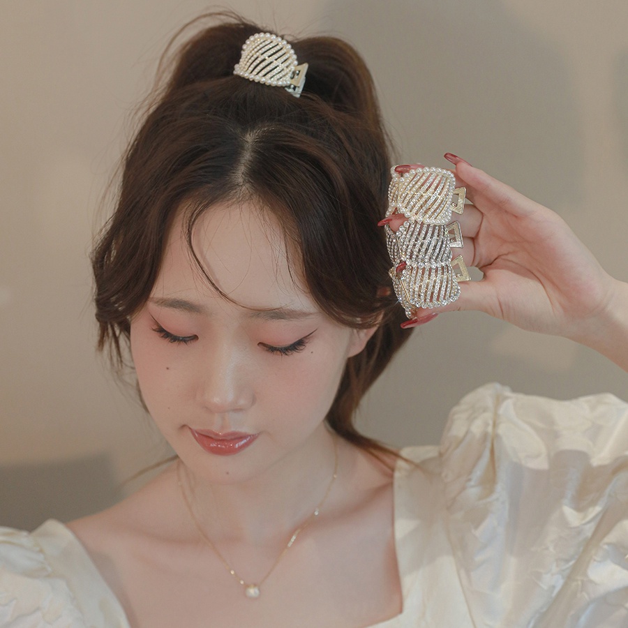 [Magpie] Kẹp Tóc Đính Đá Ngọc Trai Cố Định Tóc Đuôi Ngựa Cao Cấp Dành Cho Nữ