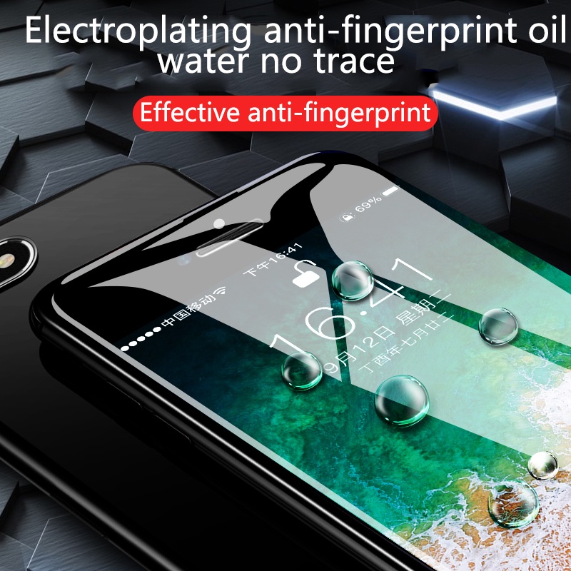 Suntaiho trong suốt Kính cường lực 9D bảo vệ toàn màn hình thích hợp cho iPhone 15 Pro Max 12 13 14 11 Pro Max XS MAX XR X 6 6S 7 8 Plus chống bẩn Glass Film