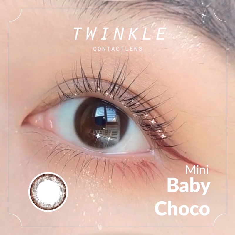 lens mắt nâu choco tự nhiên Mini Baby Choco Lens Twinkle