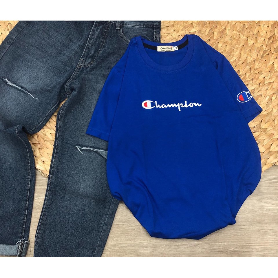 ÁO THUN CHAMPION TRẮNG STREETWEAR UNISEX - ÁO THUN TAY LỠ - ÁO THUN NAM - ÁO PHÔNG NAM - ÁO THUN UINISEX - ÁO OVERSIZE | BigBuy360 - bigbuy360.vn