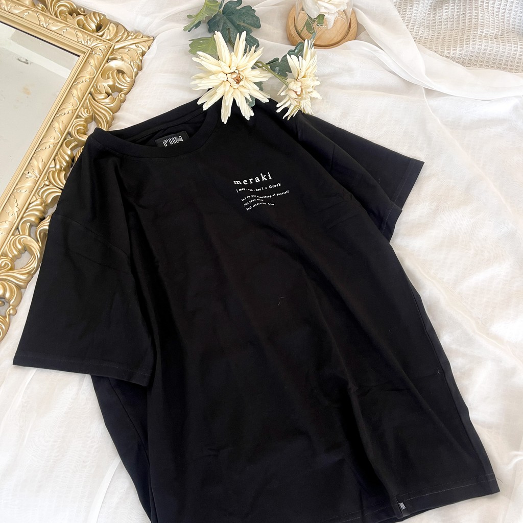 Áo thun tay lỡ MERAKI nhiều màu Ulzzang - Made by Fiin