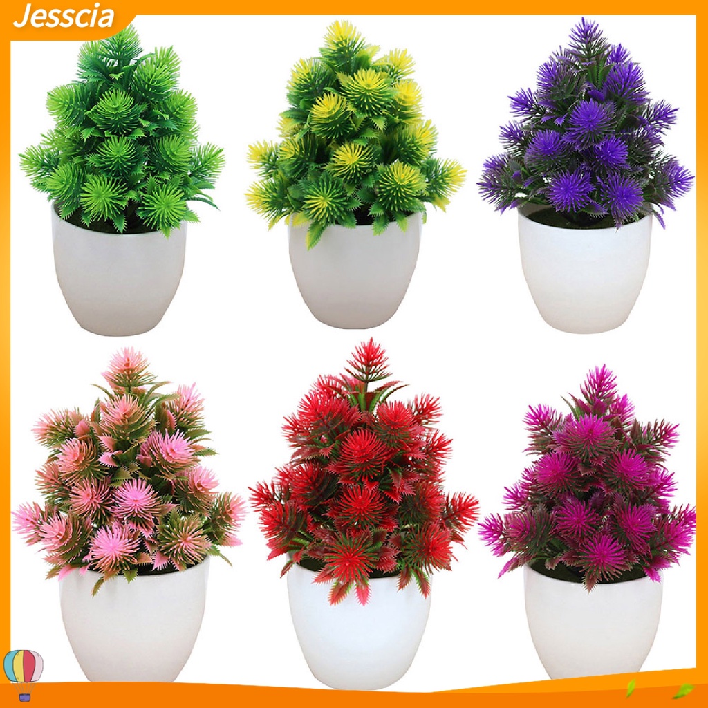 Jessica| 1 Chậu Cây Bonsai Giả Mini Không Phai Màu Trang Trí Nhà Cửa / Khách Sạn / Nhà Hàng