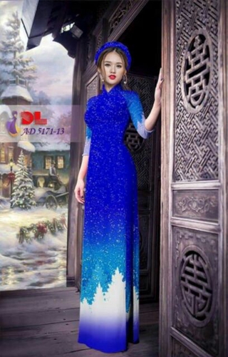 Vải áo dài in 3D. Lụa Cao cấp