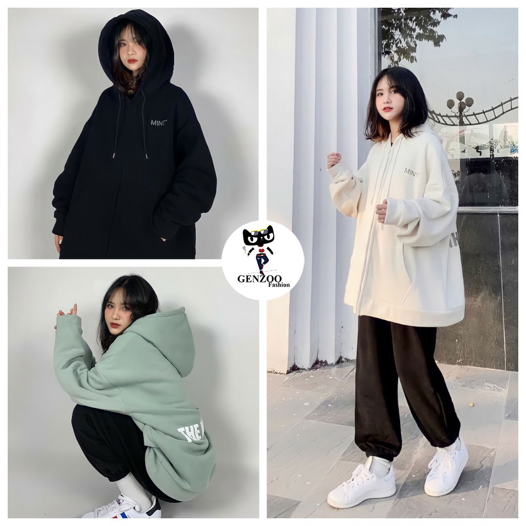 Áo khoác nỉ Unisex YOUR BASIC có mũ Áo khoác Hoodie tay bồng thời trang Hàn Quốc - GEN_ZOO