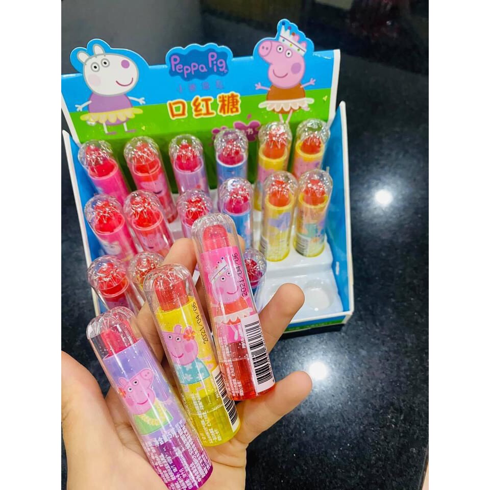 [Cực Hot] Kẹo son môi bé heo Peppa Pig đủ màu siêu xinh