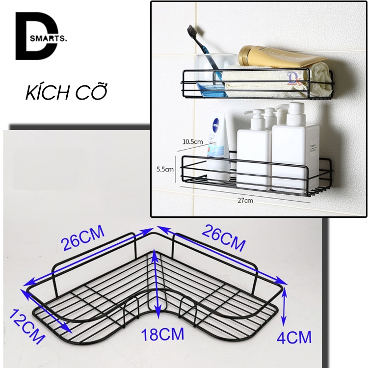 Kệ để đồ nhà tắm chịu lực siêu bền chất liệu thép cao cấp sơn tĩnh điện không gỉ