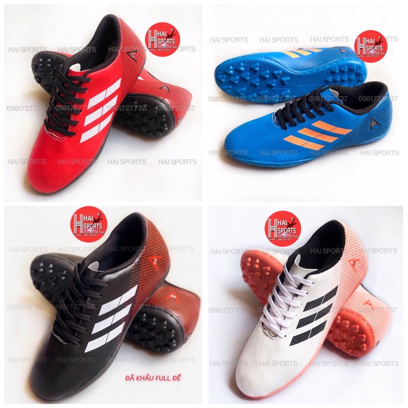 Giày đá bóng sân cỏ nhân tạo trẻ em A23 -Tặng tất, Khâu đế 100% Giày đá banh trẻ em size 33 - 37