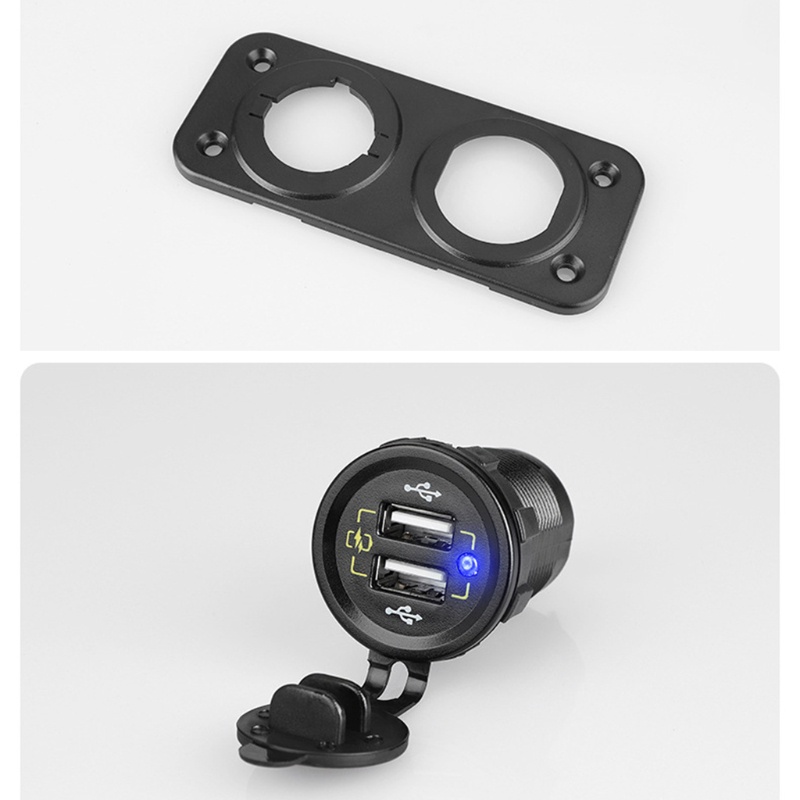 Giá Đỡ Sạc Điện Thoại Trên Xe Hơi RV USB QC3.0 12-24V