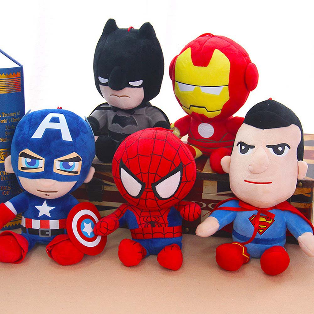 PRESTON Movie Marvel Avengers For Kids Plush Toys Anime Plush Toys Iron Man Anime Captain America Batman Spiderman Soft Toy Movie Dolls