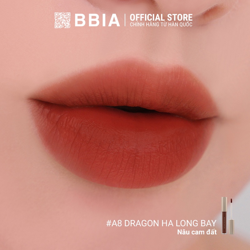 Son Kem Lì Bbia Last Velvet Lip Tint Asia Edition Version 2 - A8 Dragon HaLong Bay 5g - Bbia Official Store