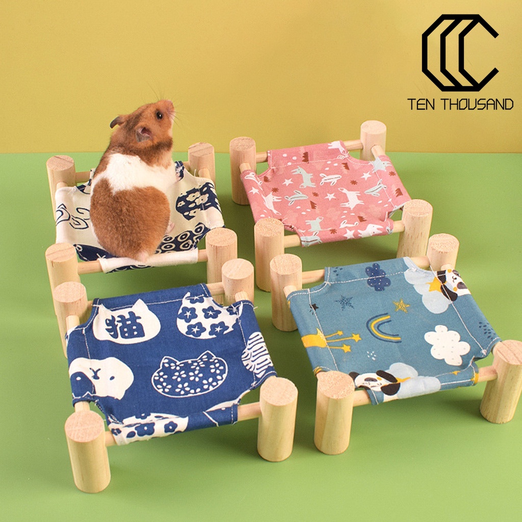 ♋Bộ Giường Ngủ Cho Chuột Hamster Thân Thiện Với Môi Trường In Họa Tiết Hoa Xinh Xắn