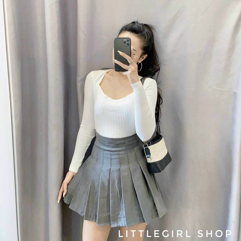 Áo len tay dài cổ vuông quảng châu CS95