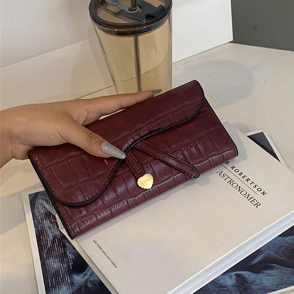 MIHAN1 Ví Cầm Tay Dáng Dài Nhiều Ngăn Thiết Kế Đơn Giản