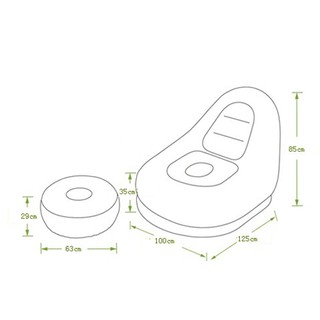 GHẾ NỆM HƠI INTEX SOFA - KO BƠM