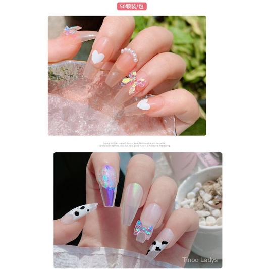 charm nơ nơ trang trí móng, phụ kiện trang trí nail