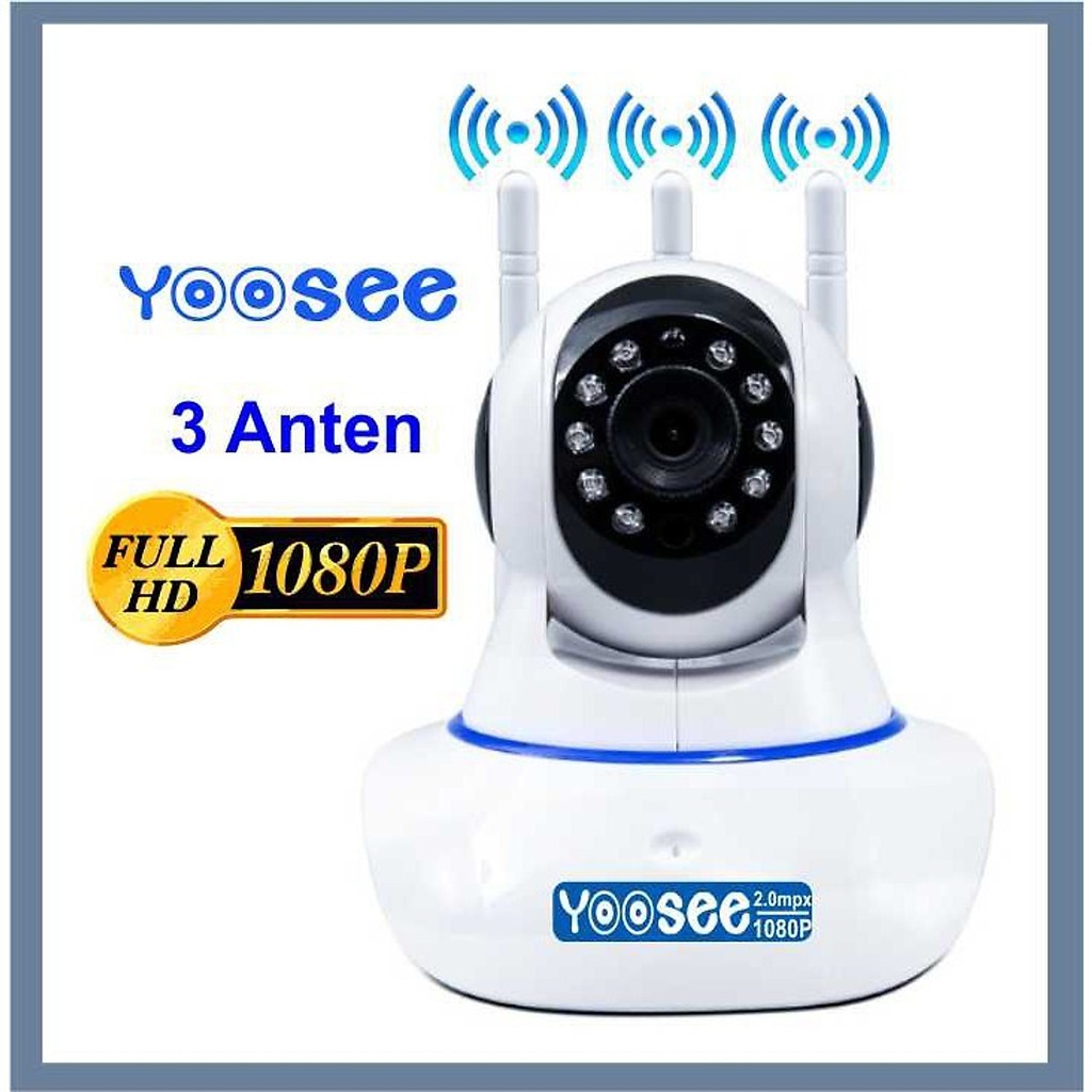 CAMERA 3 ANTEN 3.0 YOOSE MẪU MỚI. Camera Yoosee 3 râu - Full HD 1080P (Có màu ban đêm)