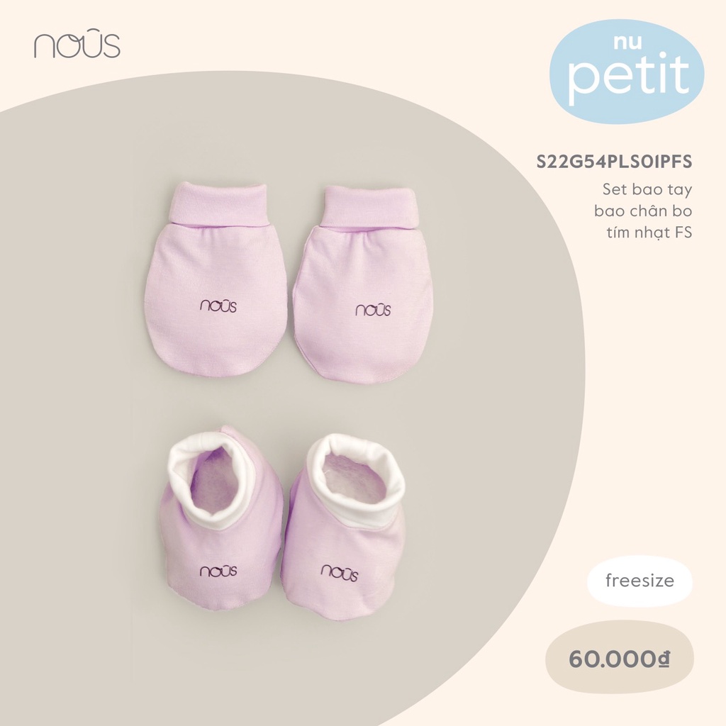Nous - Phụ kiện sơ sinh mũ bao tay chân W64