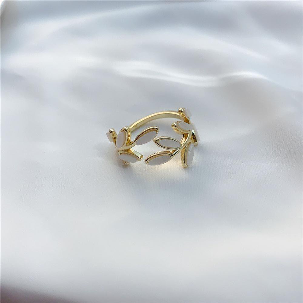 Nhẫn Hở Hình Chiếc Lá Phong Cách Vintage Thanh Lịch Cho Nữ