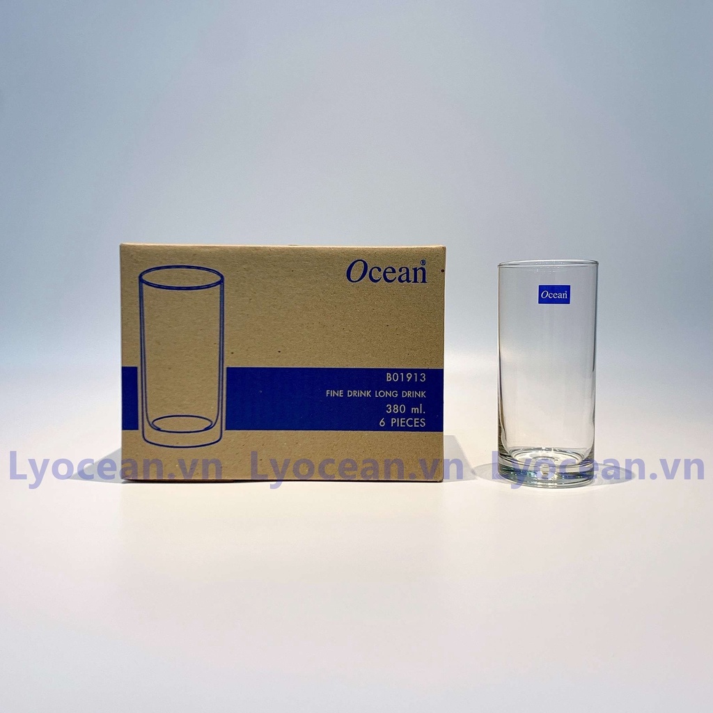 (Ocean.1913) Bộ 6 Cốc Thủy Tinh Fine Drink Juice Ocean Thái Lan - 380ml