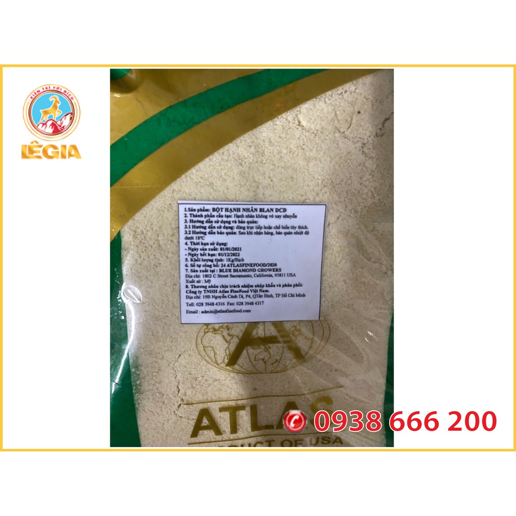 BỘT HẠNH NHÂN NHẬP KHẨU 1KG( HẠNH NHÂN NGHIỀN)