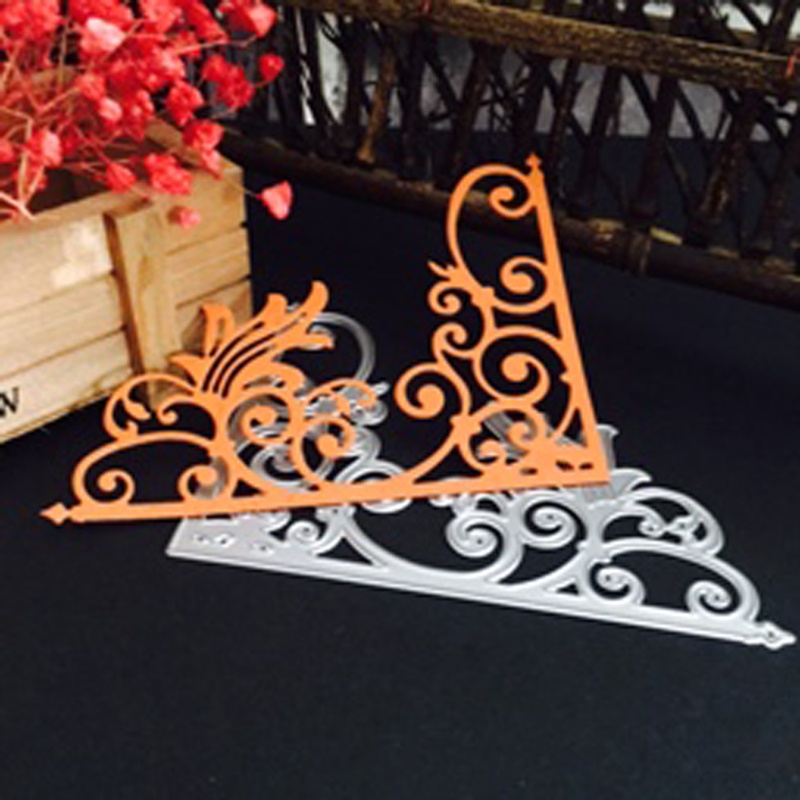 Khuôn Cắt Giấy Kim Loại Hình Khung Hoa Xinh Xắn Thẻ