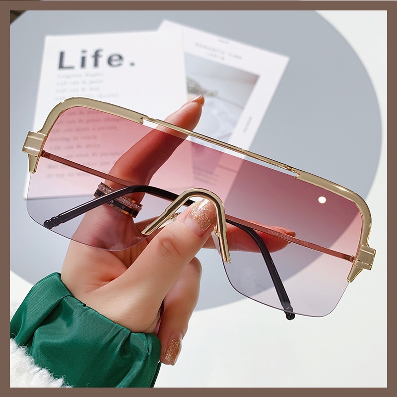 Kính Mát Thời Trang Hàn Quốc Gọng Kim Loại Lớn 2022 Dành Cho Nữ