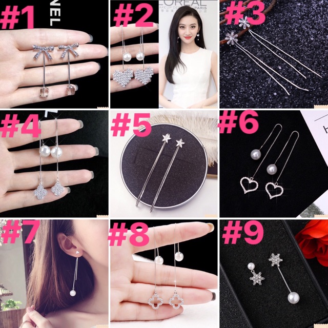 Bạc 925 BST khuyên tai bạc 925 xinh lung linh