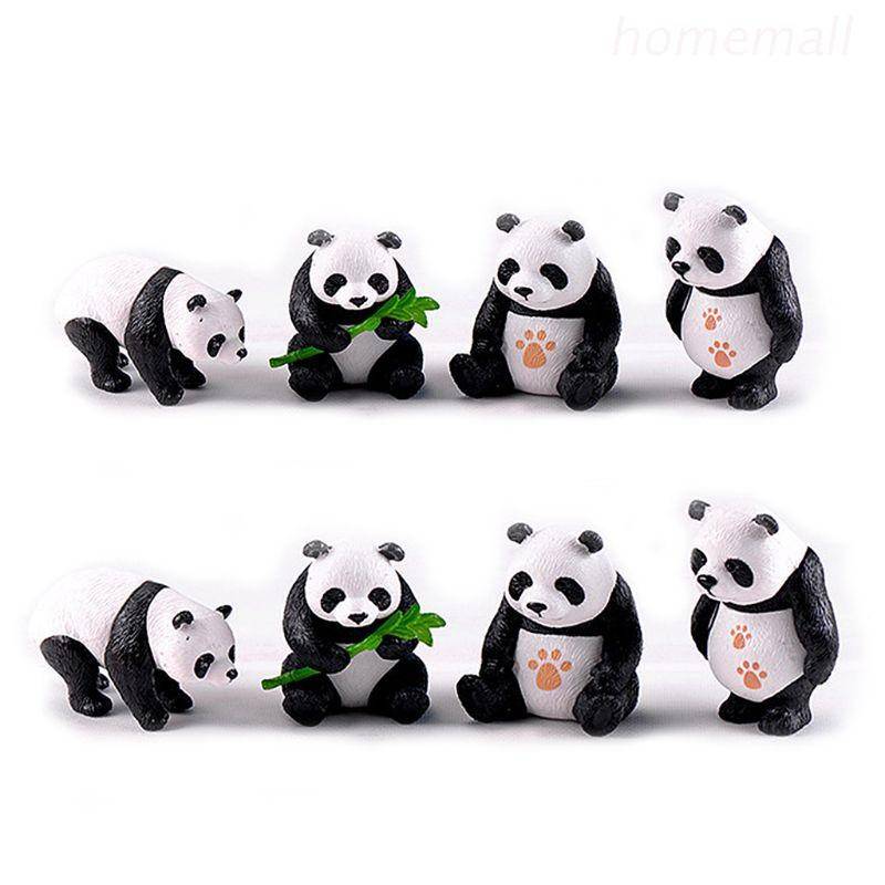 Mô Hình Gấu Trúc Mini Bằng Nhựa Dùng Trang Trí Chậu Cây Bonsai / Nhà Búp Bê