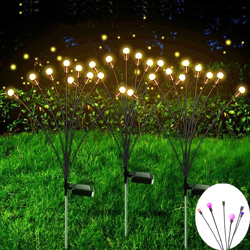 Đèn LED 6 Bóng Hình Pháo Hoa Chống Thấm Nước Trang Trí Sân Vườn