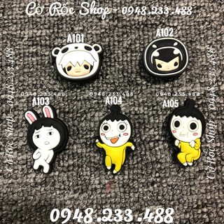 (ẢNH THẬT) - JIBBITZ-Charm-sticker-icon Nút cài trang trí dép Cute (Mã: A101-A114) . Hàng sẵn, ship từ 10 con
