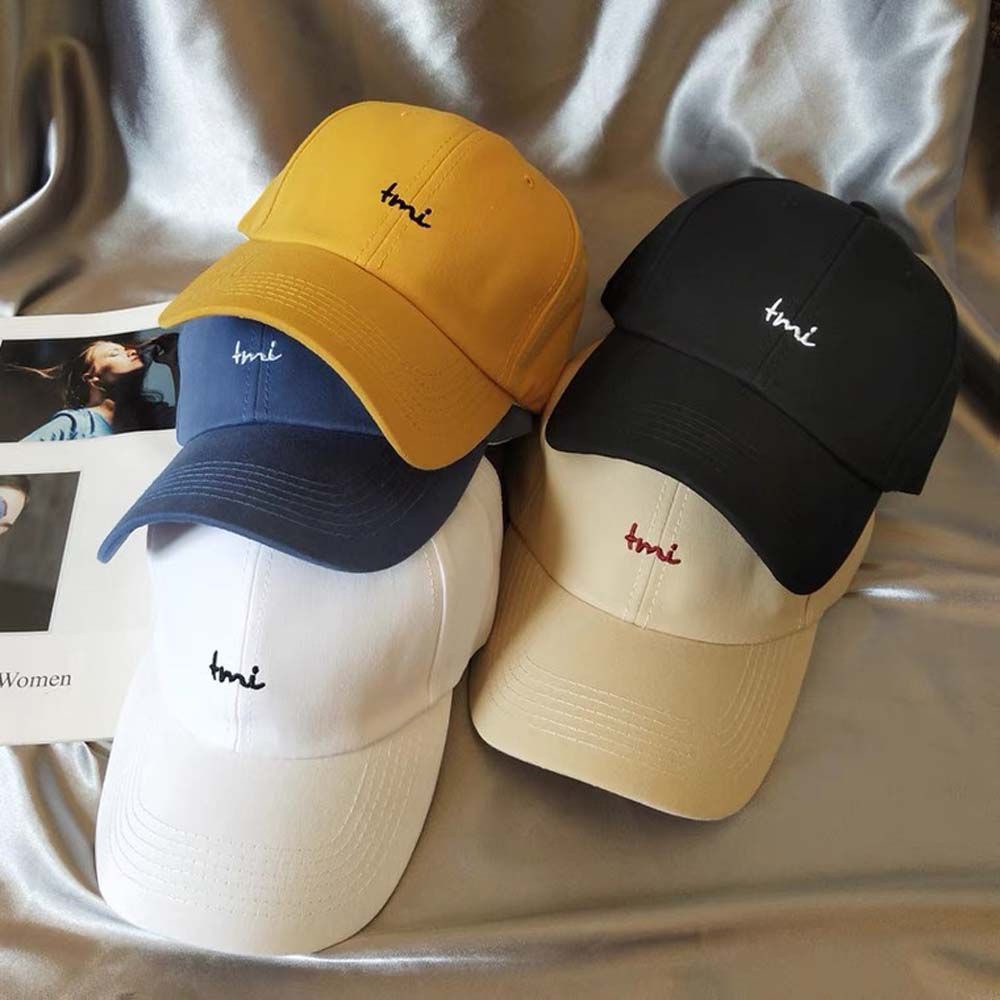 MKEB Mũ lưỡi trai thêu chữ đơn giản phong cách hip hop thời trang Hàn Quốc cho nam nữ