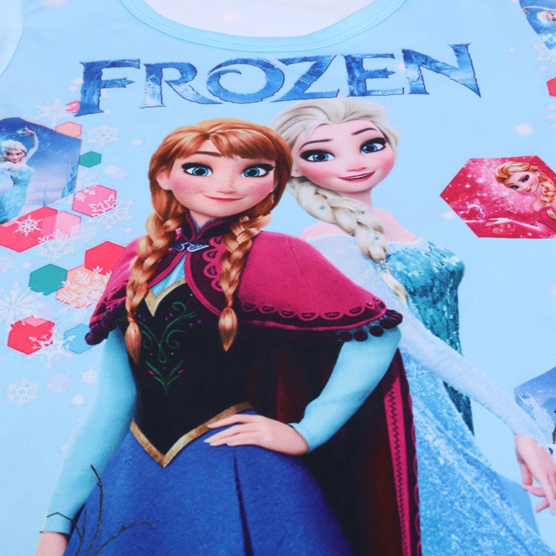 Đầm Công Chúa Elsa Anna Hoạt Hình Frozen Cho Bé Gái