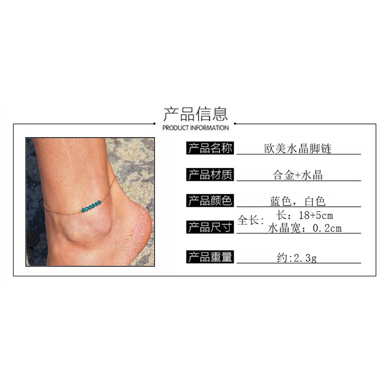 [AH75] Vòng chân đính hạt lấp lánh cực hot | BigBuy360 - bigbuy360.vn