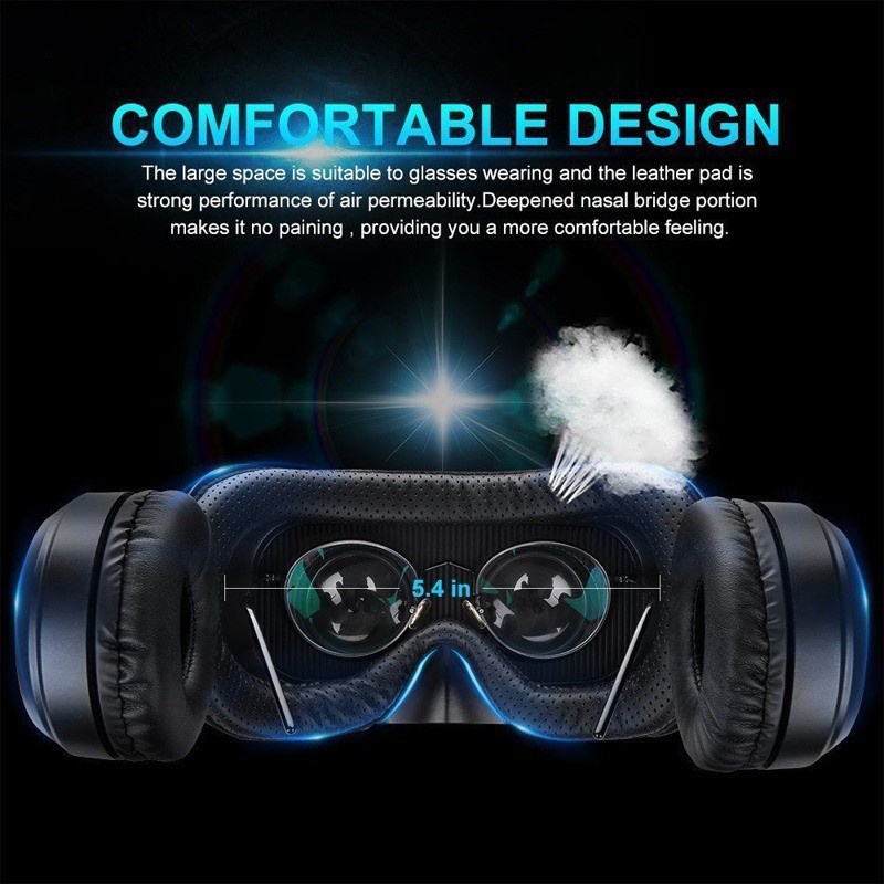 VR Shinecon 6.1.2 Plus Headset Virtual Reality 3D Glasses for IOS Android