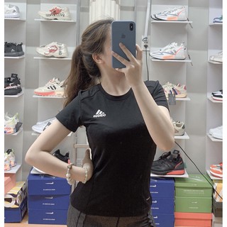 Áo thun nữ tập gym yoga phối lưới vai đẹp, chất thun lạnh co giãn và thấm hút tốt AC045