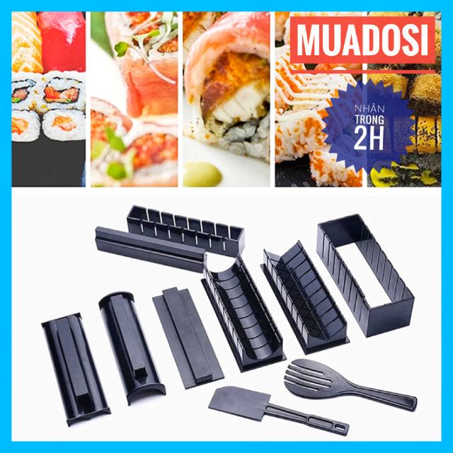 HCM - Bộ Dụng Cụ Làm Sushi 10 Món Tiện Lợi