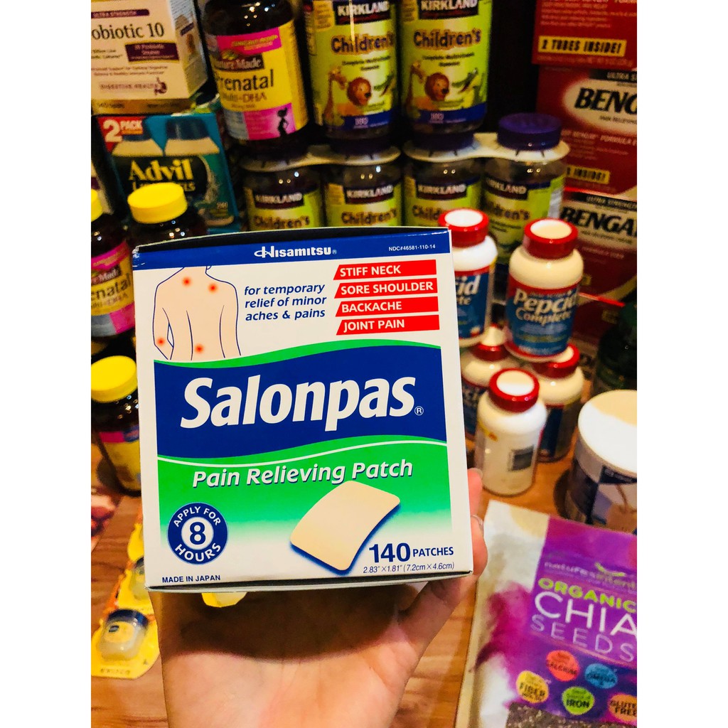 MIẾNG DÁN GIẢM ĐAU SALONPAS (140 miếng)
