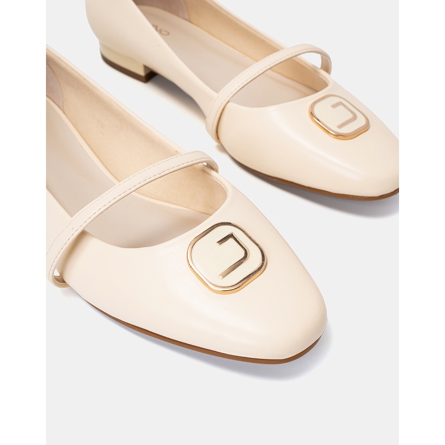 Giày Búp Bê 3cm JUNO Khoá Trang Trí Chữ J BB03096