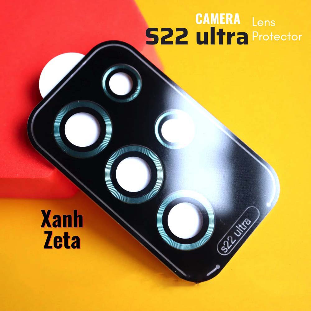 Viền Bảo Vệ Lens Camera Samsung S22 Ultra Zeelot Plshield Kèm Khung Dán Hàng Chính Hãng