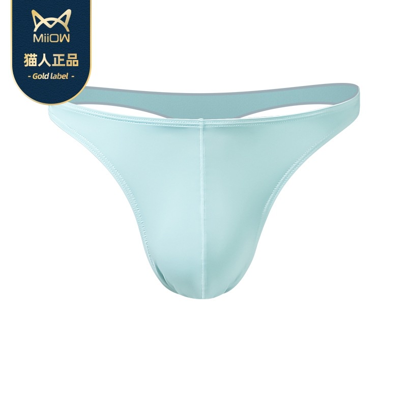 Quần lót lọt khe bằng lụa lạnh thoáng khí thoải mái thời trang cho nam M221
