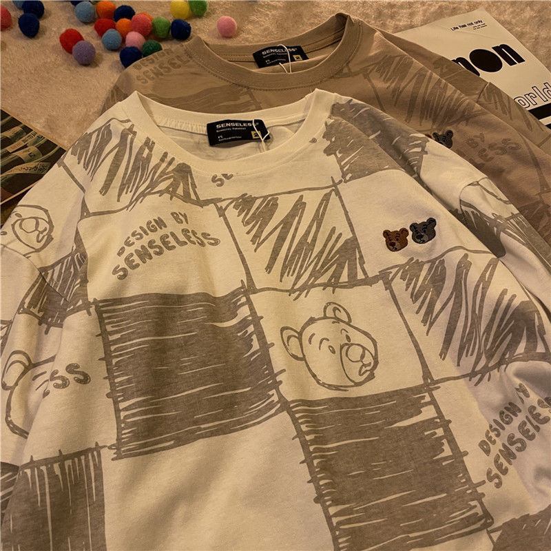 Áo Thun Tay Ngắn Thời Trang Hè 2021 Phong Cách Hàn Quốc Cho Nam