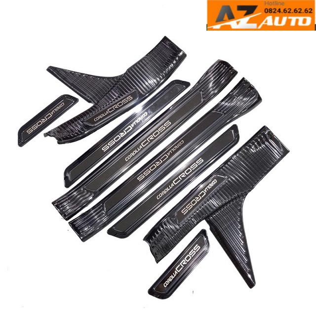 Ốp bậc cửa, Nẹp bước chân trong, ngoài Toyota Corolla Cross 2020-2021, Mẫu Titan | BigBuy360 - bigbuy360.vn