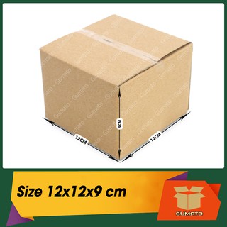 Size 12x12x9 cm, hộp giấy thùng carton gói hàng tại Gumato (Mã số P21)
