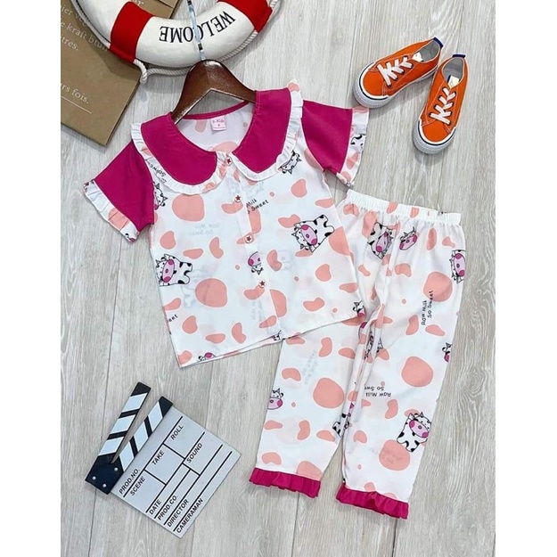 QUẦN ÁO TRẺ EM - Bộ pijama bé trai bé gái dài tay thun cotton xuất dư cực xịn