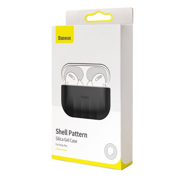 Case bảo vệ tai nghe Baseus Shell Pattern chất liệu Silicon siêu bền chống sốc cho Airpods