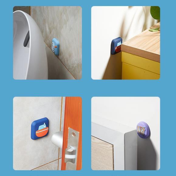 [Hàng loại 1] Miếng chặn cửa cao su silicon dán tường tủ bàn ghế chống tiếng ồn va đập dễ thương